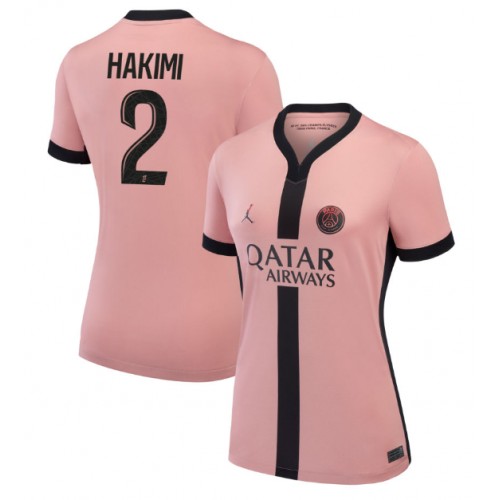 Fotballdrakt Dame Paris Saint-Germain Achraf Hakimi #2 Tredjedrakt 2024-25 Kortermet